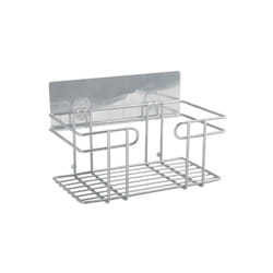 MSV - Etagère de douche adhésive repositionnable Inox chromé