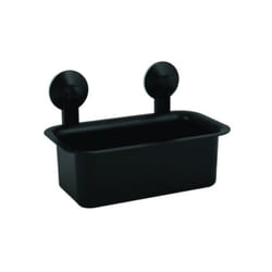 MSV - Etagère de douche à ventouses pvc Noir mat
