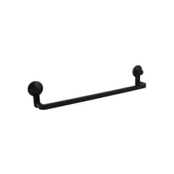 MSV - Porte serviettes mural à ventouses en pvc Noir mat