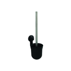 MSV - Brosse Wc avec support mural à fixer pp abs & pvc Super ventouses Noir mat
