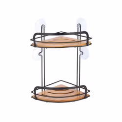 MSV 142662, Noir, Marron, Acier, Bois, Mat, Ventouse