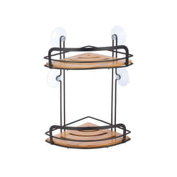 MSV 142662 étagère murale de salle de bain Acier, Bois