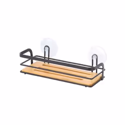 MSV 142663, Noir, Marron, Acier, Bois, Mat, Ventouse