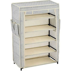 Meuble à Chaussures - MSV - 5 Niveaux - Anti-poussière - 15 Paires - Compact