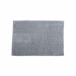 MSV 141644, Gris, Monochromatique, Rectangulaire, Microfibre, 90 x 60 cm