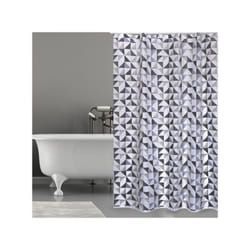 MSV - Rideau de douche Polyester calula 180x200cm QUALITà‰ premium Gris - Anneaux inclus