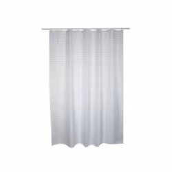 MSV Rideau de douche Polyester MOSAIK, Motif, Anneau, Polyester, Noir, Blanc, 30 °C, 1800 mm