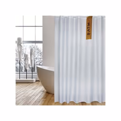 MSV 3700703916390 rideau de douche Anneau Polyester Blanc