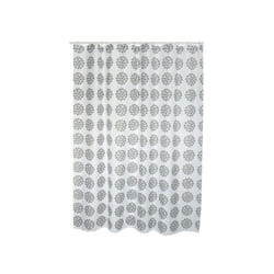 MSV 3700703916857 rideau de douche Anneau Polyester Marron, Blanc