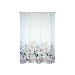 MSV 143102 Prime Oiseau en Polyester 180x200cm Beige, 30 x 20 x 15 cm rideau de douche Anneau Beige, Blanc