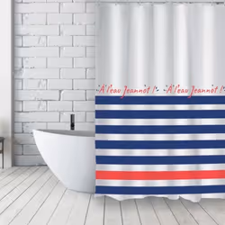 Rideau de douche Français de la marque MSV. A leau... Ce rideau habillera votre salle de bain avec élégance et discrétion ! L ...