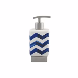 Distributeur de savon Céramique LE CAP Bleu & Blanc MSV