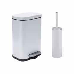 Set Poubelle à pédale 5L & Brosse Wc de la marque Spirella. Tendance et élégant, Lot de 2 accessoires assortis idéal pour la  ...