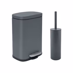 Set Poubelle à pédale 5L & Brosse Wc de la marque Spirella. Tendance et élégant, Lot de 2 accessoires assortis idéal pour la  ...