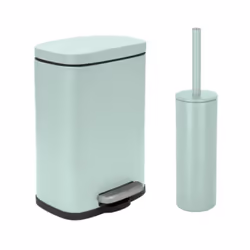 Set Poubelle à pédale 5L & Brosse Wc de la marque Spirella. Tendance et élégant, Lot de 2 accessoires assortis idéal pour la  ...