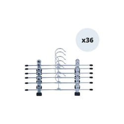 MSV - Lot de 36 Cintres Metal Avec Pinces