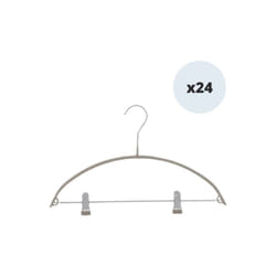 MSV - Lot 24 Cintres Metal Plastifie Combine 2 Pin