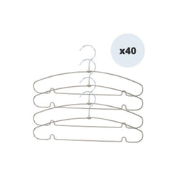 MSV - Lot 40 Cintres Metal Plastifies Taupe
