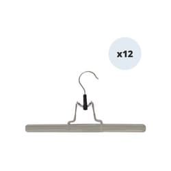 MSV - Lot 12 Cintres Metal Plastifies Taupe