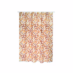 MSV RIDEAU DE DOUCHE, Motif, Anneau, Polyester, Beige, 30 °C, 1800 mm