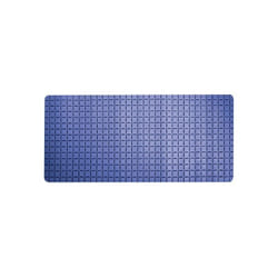Tapis Fond de baignoire antidérapant Caoutchouc quadro 36x76cm Bleu Foncé MSV