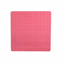 MSV TAPIS FOND DE DOUCHE, Rose, Monochromatique, Carré, Caoutchouc, 540 mm
