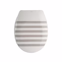MSV TOILET SEAT THERMOSET SEAUVILLE BLUE & WHITE, Allongé, Abattant rigide, Gris, Duroplast, 370 mm, 455 mm