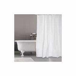Rideau de douche polyester 180x200cm blanc de la marque MSV Rideau de douche polyester 180x200cm blanc