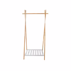 MSV 144921 porte-manteaux Colonne Blanc, Bois