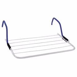 MSV 3700703930525, Séchoir à linge à accrocher, Acier, Bleu, Blanc, 5 m, 750 mm, 35 mm