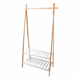 MSV 144922, Colonne, Bambou, Panneau de fibres de densité moyenne (MDF), Blanc, Bois, 840 mm, 450 mm, 1800 mm