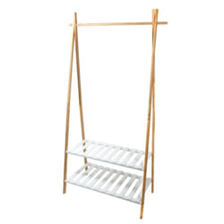 MSV 144922 porte-manteaux Colonne Blanc, Bois