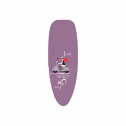 MSV 3700703930662, Couche supérieure de housse de planche à repasser, Coton, Violet, Image, 430 mm, 1250 mm