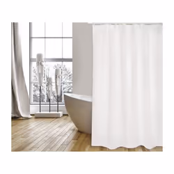 MSV 3700703931911 rideau de douche Anneau Polyester Blanc