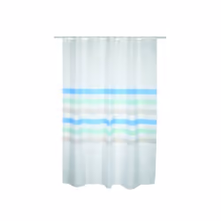 MSV RIDEAU DE DOUCHE, Motif, Anneau, Polyester, Bleu, Blanc, 30 °C, 2000 mm