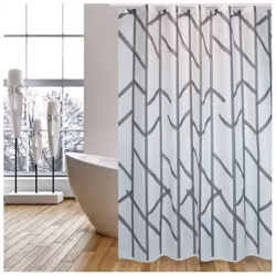 Rideau de douche de la marque MSV. MADE IN EUROPE. QUALITÉ PREMIUM, tissu imperméable et anti-moisissure, ce rideau de douche ...