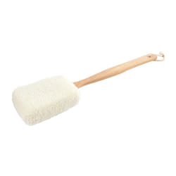 MSV - Brosse de bain en bois avec éponge exfoliante