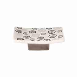 Porte Savon Céramique DOTS Gris & Blanc MSV