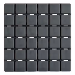 MSV 3700703933250, Tapis de bain anti-dérapant, Adultes, Gris, Caoutchouc, 130 mm, 130 mm