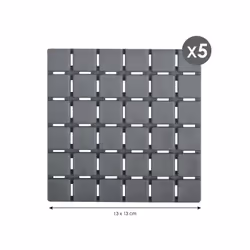 MSV 3700703933250 Tapis de bain et adhésif antidérapant Tapis de bain anti-dérapant Gris