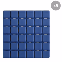 MSV 3700703933298, Tapis de bain anti-dérapant, Adultes, Bleu, Caoutchouc, 130 mm, 130 mm