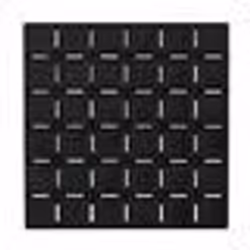 Lot de 5 Tapis antidérapants de douche ou baignoire Caoutchouc QUADRO 13x13cm Noir MSV