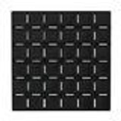 Lot de 5 Tapis antidérapants de douche ou baignoire Caoutchouc QUADRO 13x13cm Noir MSV