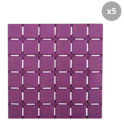 MSV 3700703933342, Tapis de bain anti-dérapant, Adultes, Violet, Caoutchouc, 130 mm, 130 mm