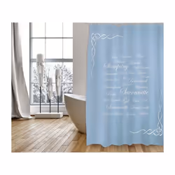 MSV 3700703933588 rideau de douche Anneau Polyester Bleu