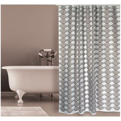 Rideau de douche Polyester bento 180x200cm QUALITà‰ premium Marron - Anneaux inclus MSV