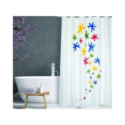 Rideau de douche Polyester ORION 180x200cm QUALITà PREMIUM Multicolor - Anneaux inclus MSV
