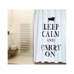 MSV Rideau de douche Polyester KEEP CALM
