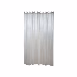 MSV RIDEAU DE DOUCHE, Monochromatique, Anneau, EVA (Acétate de vinyle d'éthylène), Transparent, 30 °C, 2000 mm
