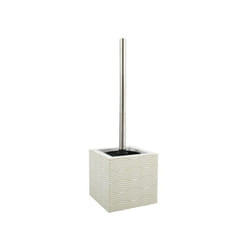 MSV - Brosse Wc avec support mdf & Acier Inox wave Beige